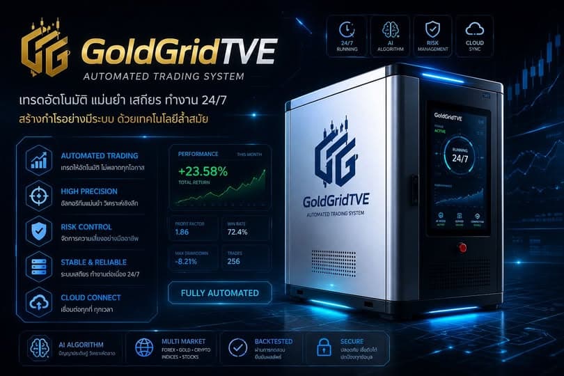 GoldGridTVE — Automated Trading System ทำงานอัตโนมัติตลอด 24/7